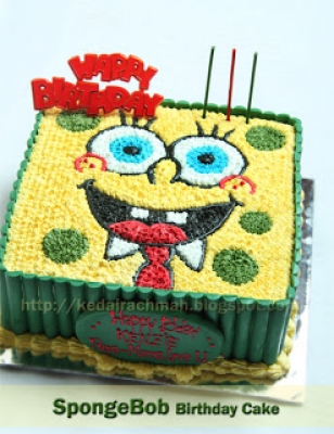 Sponge Bob 2D Birthday Cake  large